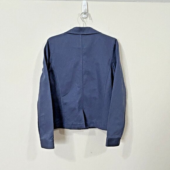 VTG L.L. BEAN Women’s S Utility Jacket Blue 100% Cotton Button Front Pockets - Picture 2 of 7